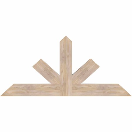 Ekena Millwork Saratoga Smooth Timber Gable Bracket, Douglas Fir, 60"W x 27"H x 5 1/2"D x 5 1/2"F, 11/12 Pitch GBW060X27X0606SAR00SDF